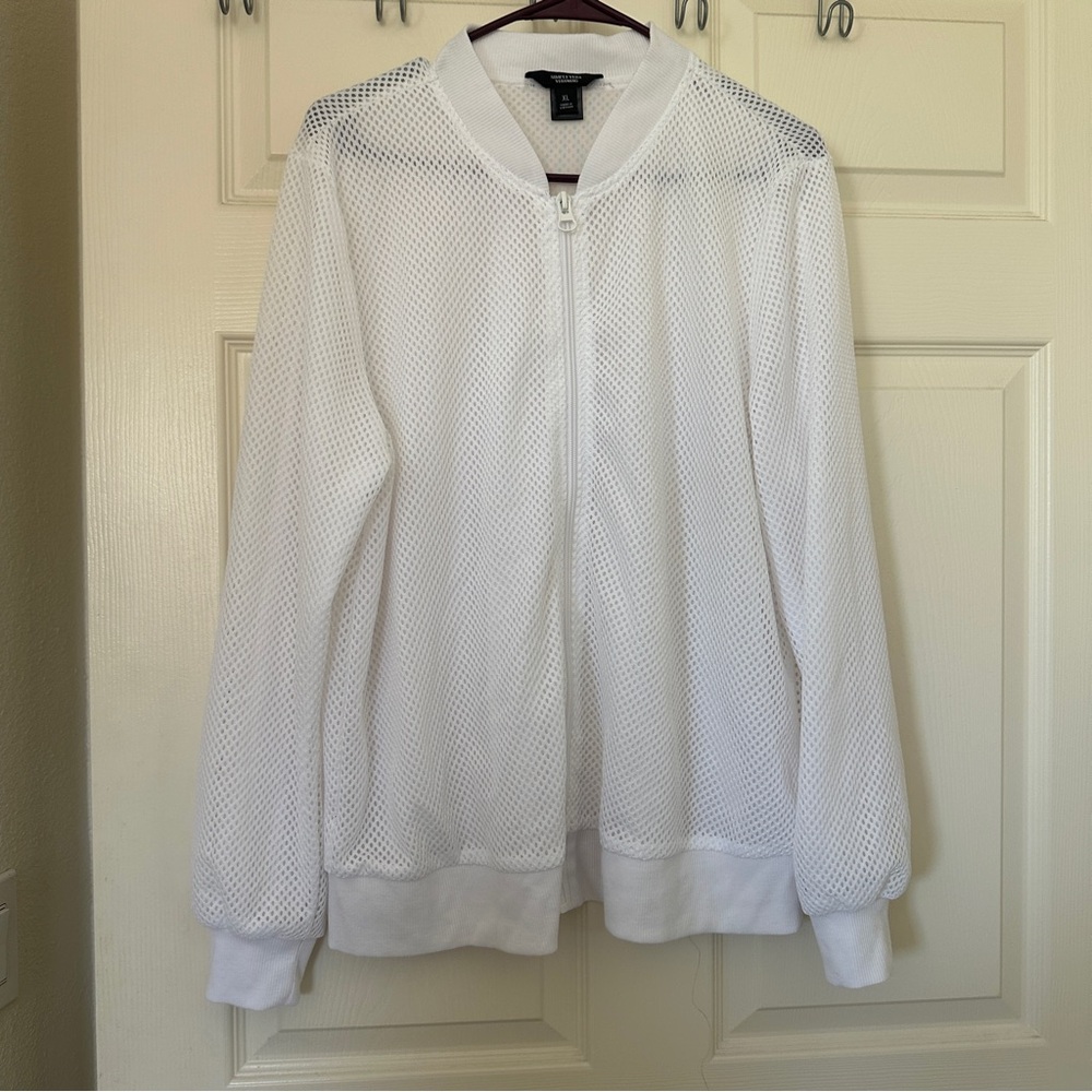 Simply Vera Vera Wang White Bomber Jacket